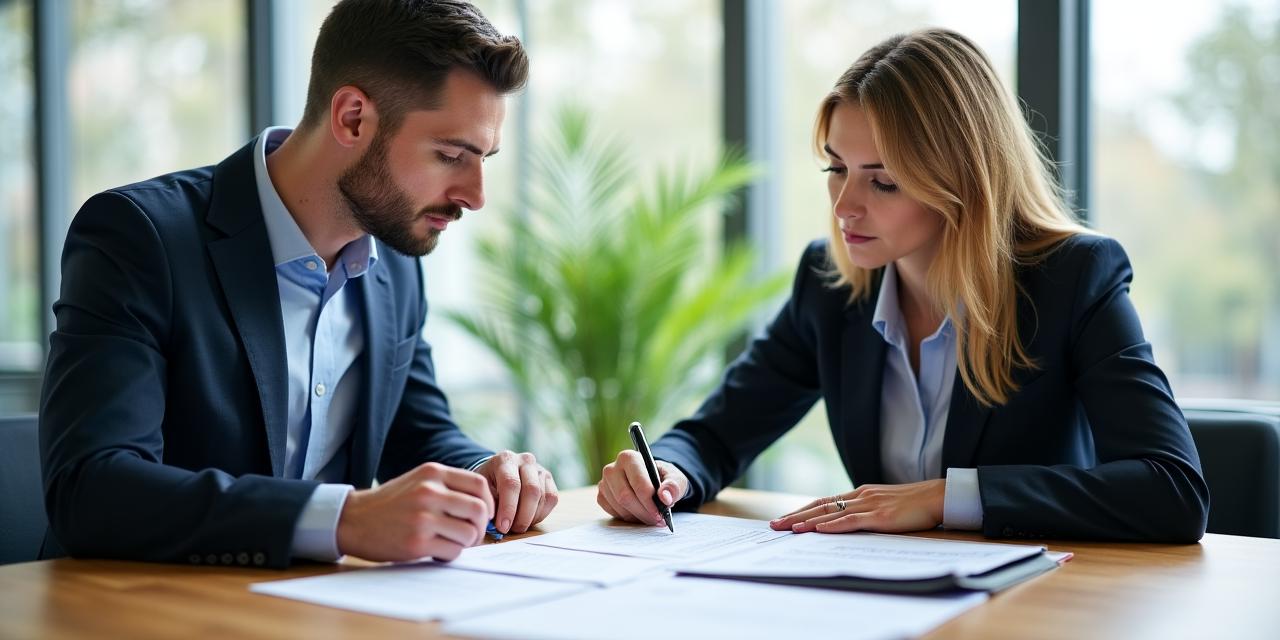 Professionelles Business-Meeting in einem Wiener Büro zur Besprechung vertraglicher Grundlagen