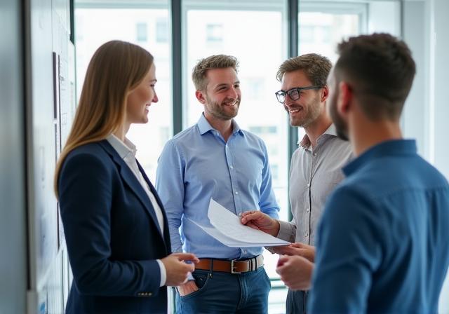 Professionelles HR-Team bei der Strategieplanung in Wien